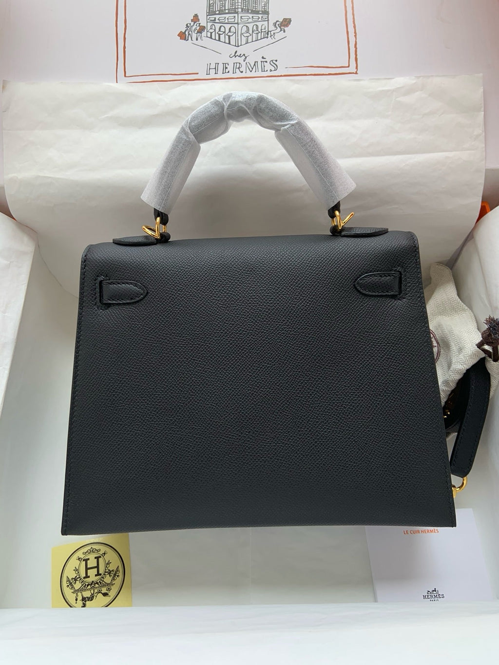 代金引換ケリー 25cm ノワール エプソン