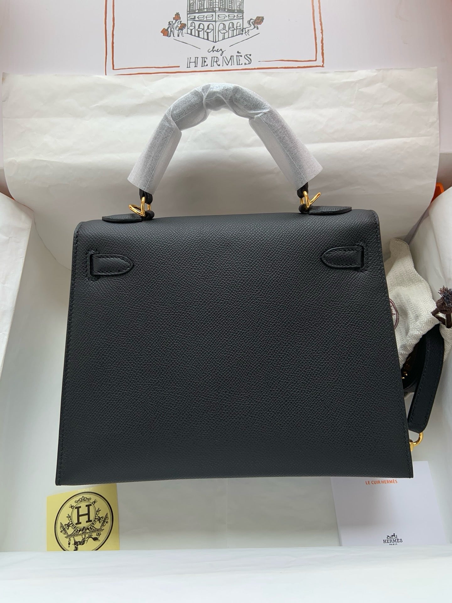 代金引換ケリー 25cm ノワール エプソン