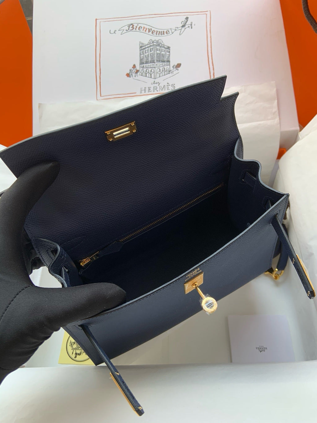 代金引換ケリー 25cm ディープブルー エプソン