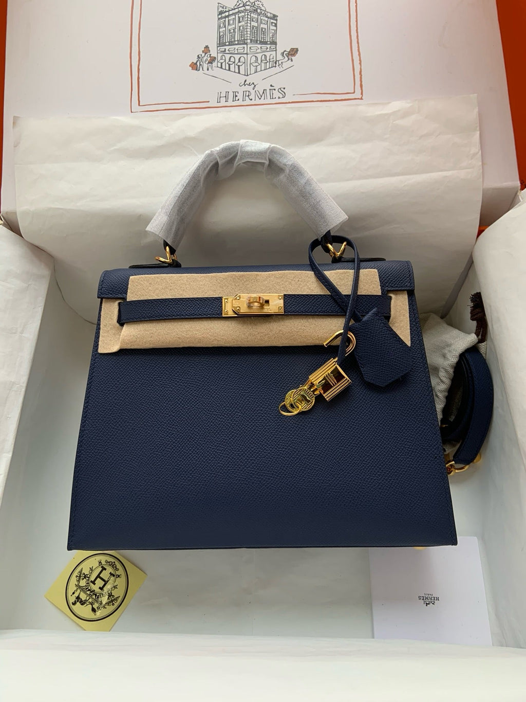 代金引換ケリー 25cm ディープブルー エプソン